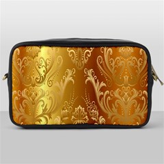 Golden Pattern Vintage Gradient Vector Toiletries Bags by BangZart