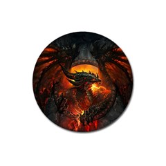 Dragon Legend Art Fire Digital Fantasy Magnet 3  (round) by BangZart