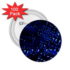 Blue Circuit Technology Image 2 25  Buttons (100 Pack) 