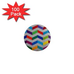 Charming Chevrons Quilt 1  Mini Magnets (100 Pack) 