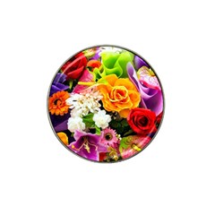 Colorful Flowers Hat Clip Ball Marker (4 Pack) by BangZart