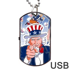 Independence Day United States Of America Dog Tag Usb Flash (one Side) by BangZart