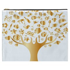 Abstract Book Floral Food Icons Cosmetic Bag (xxxl)  by Nexatart