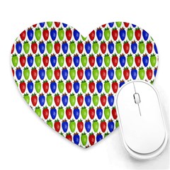 Colorful Shiny Eat Edible Food Heart Mousepads by Nexatart