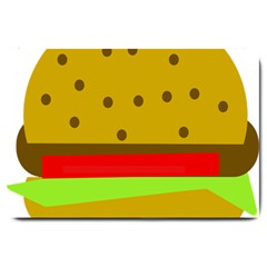 Hamburger Food Fast Food Burger Large Doormat  by Nexatart