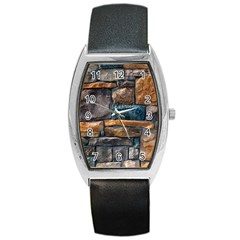 Brick Wall Pattern Barrel Style Metal Watch by BangZart