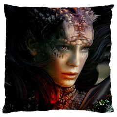 Digital Fantasy Girl Art Large Cushion Case (one Side) by BangZart