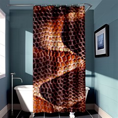 Snake Python Skin Pattern Shower Curtain 36  X 72  (stall) 