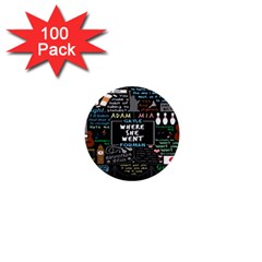 Book Quote Collage 1  Mini Buttons (100 Pack)  by BangZart