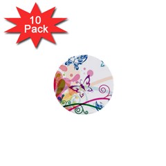 Butterfly Vector Art 1  Mini Buttons (10 Pack) 