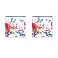 Butterfly Vector Art Cufflinks (square) by BangZart