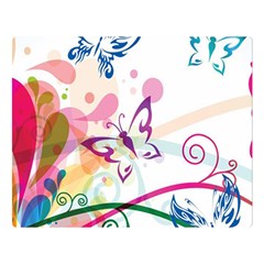 Butterfly Vector Art Double Sided Flano Blanket (large) 