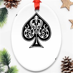 Acecard Oval Ornament (two Sides)