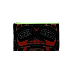 Traditional Northwest Coast Native Art Cosmetic Bag (xs) by BangZart