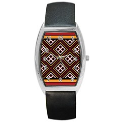 Toraja Pattern Pa re po  Sanguba ( Dancing Alone ) Barrel Style Metal Watch by BangZart