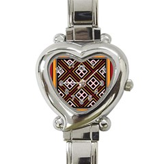 Toraja Pattern Pa re po  Sanguba ( Dancing Alone ) Heart Italian Charm Watch by BangZart