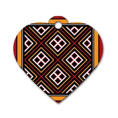 Toraja Pattern Pa re po  Sanguba ( Dancing Alone ) Dog Tag Heart (one Side) by BangZart