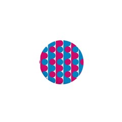 Pink And Bluedots Pattern 1  Mini Magnets by BangZart