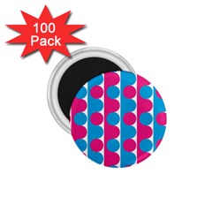 Pink And Bluedots Pattern 1 75  Magnets (100 Pack)  by BangZart