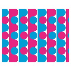 Pink And Bluedots Pattern Double Sided Flano Blanket (medium)  by BangZart