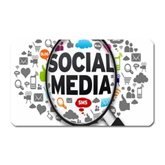 Social Media Computer Internet Typography Text Poster Magnet (rectangular) by BangZart