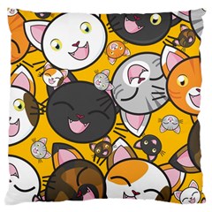 Cats Cute Kitty Kitties Kitten Large Cushion Case (two Sides) by BangZart