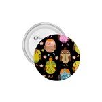 Cute Owls Pattern 1.75  Buttons Front