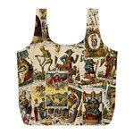 Tarot cards pattern Full Print Recycle Bags (L)  Back