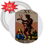 The Devil - Tarot 3  Buttons (100 pack)  Front