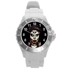 Voodoo  Witch  Round Plastic Sport Watch (l) by Valentinaart