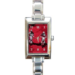 Motorsport  Rectangle Italian Charm Watch by Valentinaart