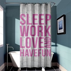 Grunge Style Motivational Quote Poster Shower Curtain 36  X 72  (stall)  by dflcprints