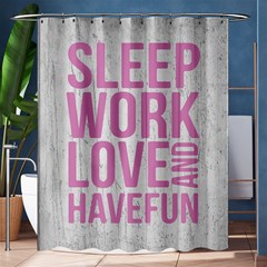 Grunge Style Motivational Quote Poster Shower Curtain 60  X 72  (medium)  by dflcprints