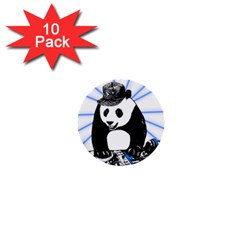 Deejay Panda 1  Mini Buttons (10 Pack)  by Valentinaart