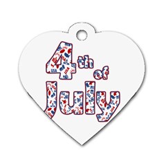 4th Of July Independence Day Dog Tag Heart (two Sides) by Valentinaart