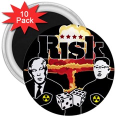 Nuclear Explosion Trump And Kim Jong 3  Magnets (10 Pack)  by Valentinaart