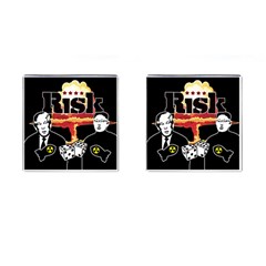 Nuclear Explosion Trump And Kim Jong Cufflinks (square) by Valentinaart