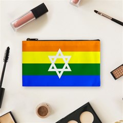 Gay Pride Israel Flag Cosmetic Bag (small)  by Valentinaart