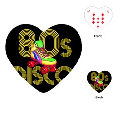 Roller Skater 80s Playing Cards (heart)  by Valentinaart