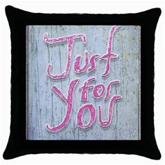 Letters Quotes Grunge Style Design Throw Pillow Case (black) by dflcprints