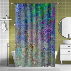 Colorful Pattern Blue And Purple Colormix Shower Curtain 48  X 72  (small) 