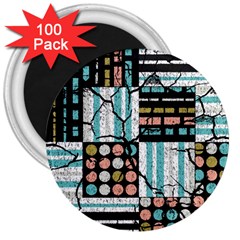 Distressed Pattern 3  Magnets (100 Pack)