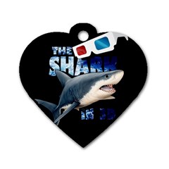 The Shark Movie Dog Tag Heart (two Sides) by Valentinaart