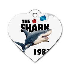 The Shark Movie Dog Tag Heart (two Sides) by Valentinaart