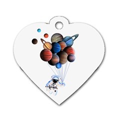 Planets  Dog Tag Heart (two Sides) by Valentinaart