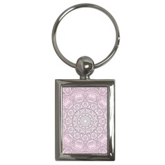 Pink Mandala Art  Key Chains (rectangle)  by paulaoliveiradesign