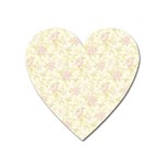 Floral Paper Pink Girly Pattern Heart Magnet Front