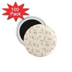 Floral Paper Pink Girly Cute Pattern  1 75  Magnets (100 Pack)  by paulaoliveiradesign