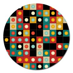 Colors On Black Magnet 5  (round) by linceazul