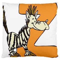 Zebra Animal Alphabet Z Wild Large Flano Cushion Case (two Sides) by Nexatart